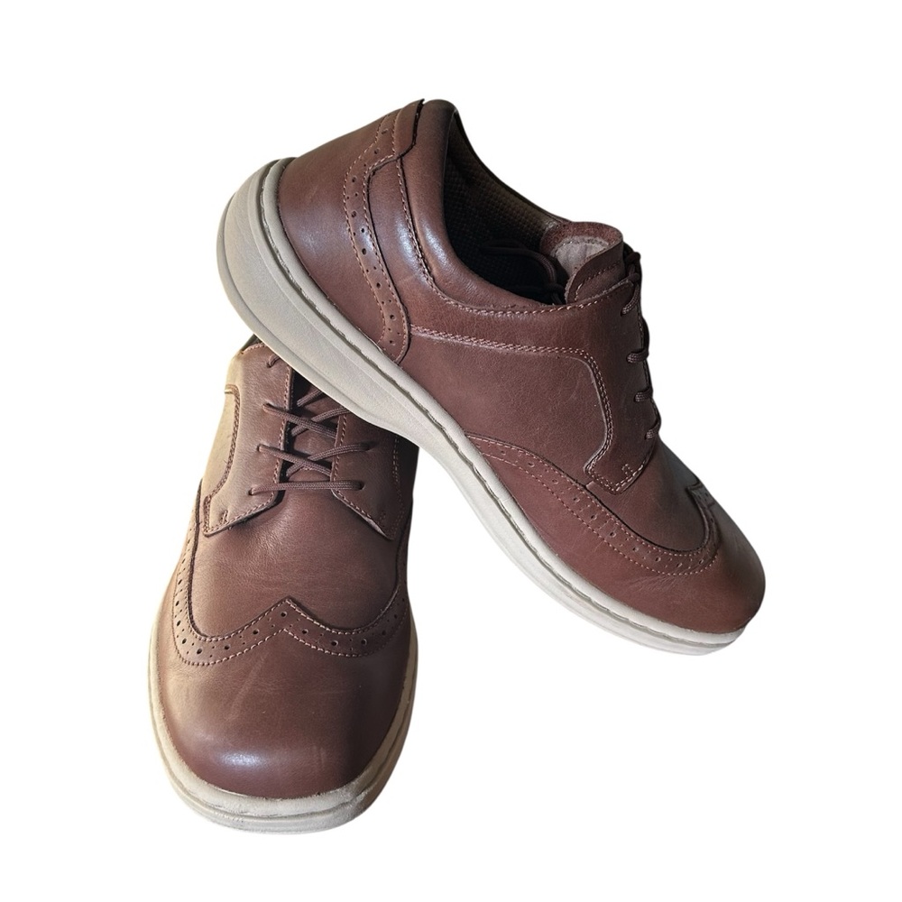 Men's Orth-Feet Brown Leather Upper Casual Extra Wide Shoes